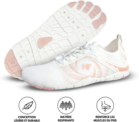 حذاء Hike Footwear-HF Active - حذاء حافي القدمين لأسلوب الحياة النشط وتخفيف الآلام، مع صندوق عريض عند الأصابع، مسامي (للجنسين) in Kuwait
