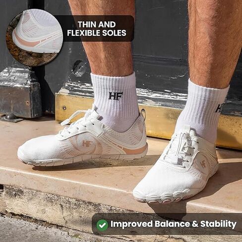 حذاء Hike Footwear-HF Active - حذاء حافي القدمين لأسلوب الحياة النشط وتخفيف الآلام، مع صندوق عريض عند الأصابع، مسامي (للجنسين) in Kuwait