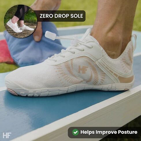 حذاء Hike Footwear-HF Active - حذاء حافي القدمين لأسلوب الحياة النشط وتخفيف الآلام، مع صندوق عريض عند الأصابع، مسامي (للجنسين) in Kuwait