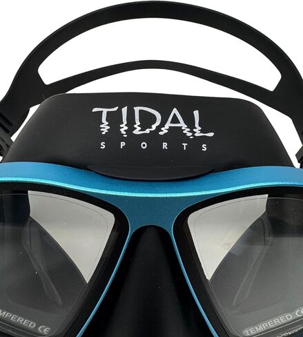 Tidal Mask Aluma Pro with Advanced Anti-Fog Technology - for Scuba Diving, Snorkeling, and Freediving. Low Volume Tempered Glass Lens. Anti Fog Scuba mask for Adults. in Kuwait
