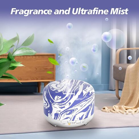 YIKUBEE Diffuser, 500ML Essential Oil Diffuser, Humidifiers for Bedroom Baby, Diffusers for Home, Aromatherapy Diffuser, Humidifier with Remote Control, Diffusers for Essential Oils in Saudi Arabia