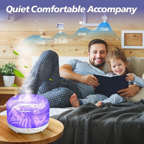 YIKUBEE Diffuser, 500ML Essential Oil Diffuser, Humidifiers for Bedroom Baby, Diffusers for Home, Aromatherapy Diffuser, Humidifier with Remote Control, Diffusers for Essential Oils in Saudi Arabia