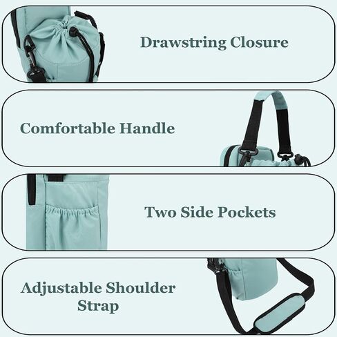 Water Bottle Holder with Strap, 32/40oz Insulation Water Bottle Carrier Bag with Phone Pocket, Water Bottle Sling Bag Crossbody Water Bottle Holder for Hiking Walking in Saudi Arabia