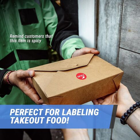 Mild Labels Stickers - 1.5" Yellow Round Circle Dot Food Meal Choice Label Stickers for Restaurant Deli Grocery Store Food Packaging Food Truck, Strong Adhesive & Easy Peel (1200 Labels on Sheet) in Saudi Arabia
