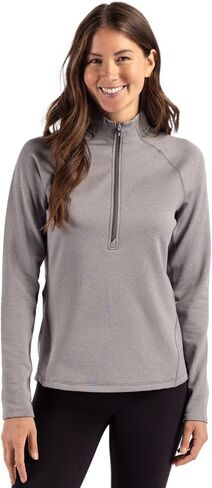 Cutter & Buck Peshastin Eco Fleece Recycled Womens Half Zip Pullover in Kuwait