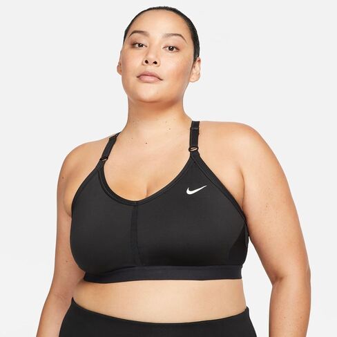 حمالة صدر مبطنة للتدريب Dri-FIT Indy مقاس كبير من نايكي (as1، Alpha، 2X، Plus، عادي) أسود in Saudi Arabia