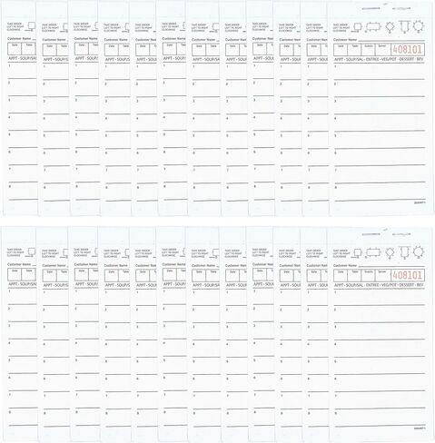 Guest Checks Server Note Pads 6 Pack 300 Orders, White Guest Check Pads for Servers, Waitress Notepad for Restaurant Business in Saudi Arabia