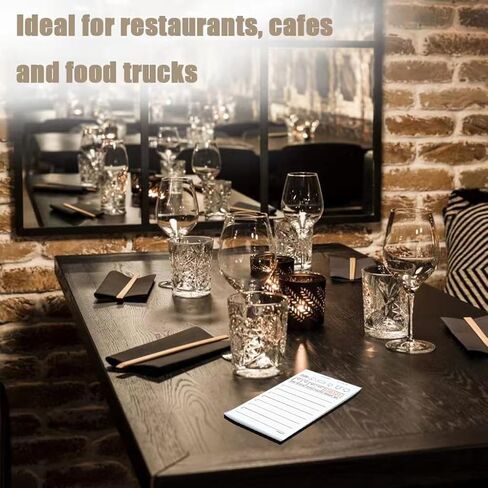 Guest Checks Server Note Pads 6 Pack 300 Orders, White Guest Check Pads for Servers, Waitress Notepad for Restaurant Business in Saudi Arabia