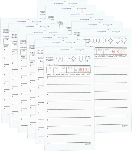 Guest Checks Server Note Pads 6 Pack 300 Orders, White Guest Check Pads for Servers, Waitress Notepad for Restaurant Business in Saudi Arabia