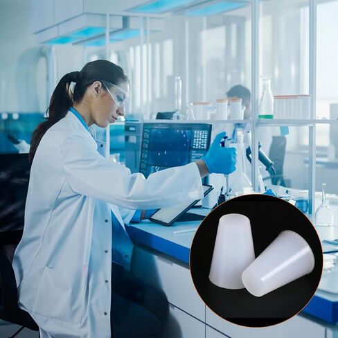 YOKIVE 10Pcs Silicone Rubber Stoppers, Tapered Plugs with High-Temperature Resistance | Protect Hole, Great for Lab Industry (White, 8mm to 13mm) in Saudi Arabia
