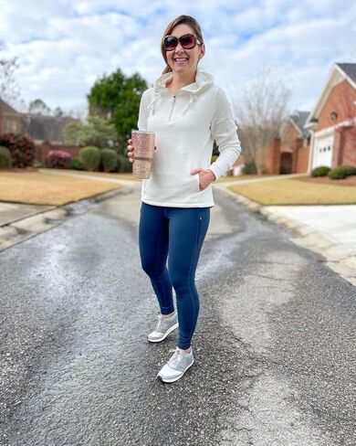 RBX Fleece Lined Leggings for Women, Full Length Outdoor Fleece Legging with Zipper Pockets for Running, Hiking in Kuwait