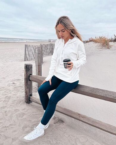 RBX Fleece Lined Leggings for Women, Full Length Outdoor Fleece Legging with Zipper Pockets for Running, Hiking in Kuwait