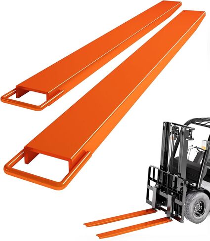 امتداد شوكة البليت، [عرض 6.5 بوصة، طول 84 بوصة] [4600 رطل كحد أقصى] امتدادات البليت الفولاذية شديدة التحمل لشاحنة الرافعة الشوكية - برتقالي in Kuwait