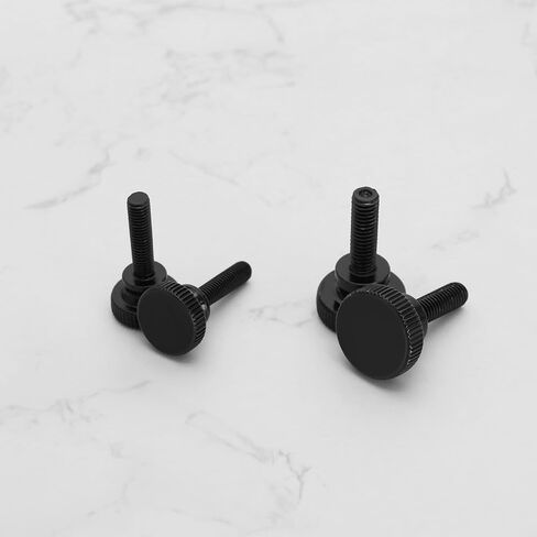 Create idea 20Pcs Knurled Thumb Screws M5x20mm/M6x20mm Thumb Screws Black Carbon Steel Knurled Screws for Mechanical Appliances Instrumentation Household Appliances in Saudi Arabia
