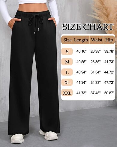Riyiper 3 Pack Women Wide Leg Sweatpants Drawstring Straight Pants Elastic Waist Joggers Open Bottom Sweatpants with Pockets in Saudi Arabia