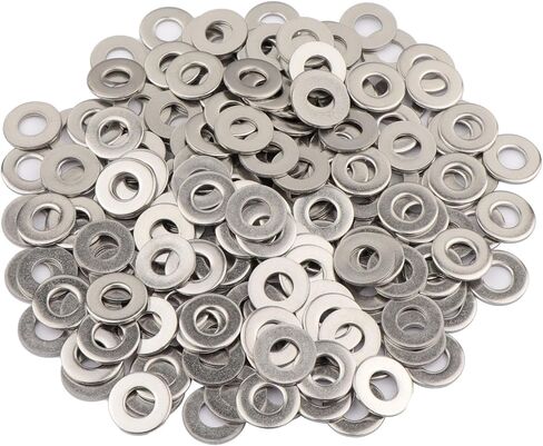 200pcs #6 x 3/8'' Washers 304 Stainless Steel Flat Washers Universal Metal Washers in Kuwait