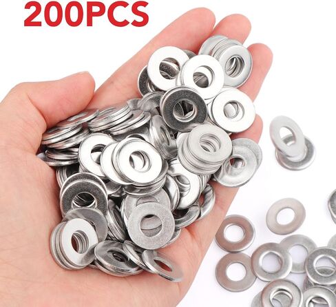 200pcs #6 x 3/8'' Washers 304 Stainless Steel Flat Washers Universal Metal Washers in Kuwait