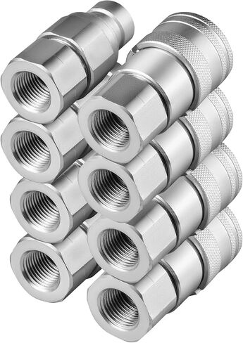 Bestauto 3/4NPT Hydraulic Quick Connect 3/4body Hydraulic Coupler 20.7MPa Hydraulic Coupling Quick Connect 106L/min Hydraulic Quick Coupler (ISO 16028) in Kuwait