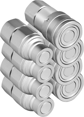 Bestauto 3/4NPT Hydraulic Quick Connect 3/4body Hydraulic Coupler 20.7MPa Hydraulic Coupling Quick Connect 106L/min Hydraulic Quick Coupler (ISO 16028) in Kuwait