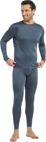 Men's Thermosilk Long Underwear Set, Baselayer Top/Pants, Ultra-light, Skin-friendly & Breathable in Saudi Arabia