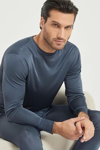 Men's Thermosilk Long Underwear Set, Baselayer Top/Pants, Ultra-light, Skin-friendly & Breathable in Saudi Arabia