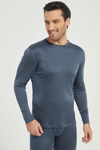 Men's Thermosilk Long Underwear Set, Baselayer Top/Pants, Ultra-light, Skin-friendly & Breathable in Saudi Arabia
