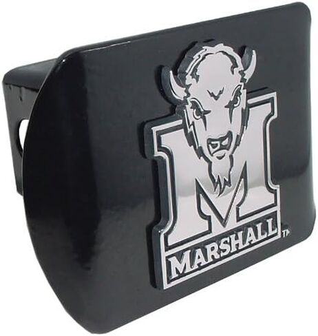 Elektroplate Marshall Thundering Herd Black Chrome Buffalo Emblem Metal Trailer Hitch Cover Fits 2 Inch Auto Car Truck Receiver in Saudi Arabia