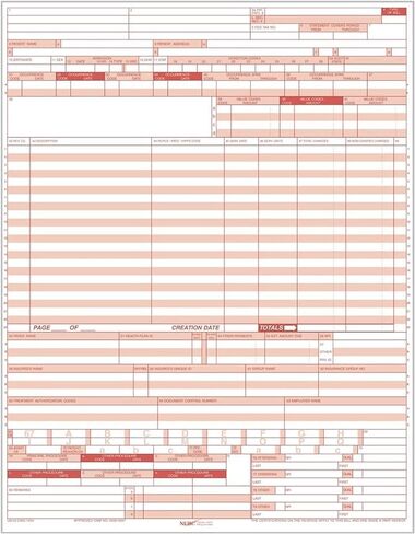 Hospital Insurance Claim Form, 8 1/2 x 11 inches, 250 Forms in Saudi Arabia