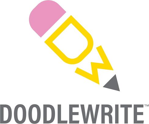 Wide Ruled Wirebound Spiral Notebook, Includes Doodle Prompts to Keep Focus, Spark Creativity/Imagination, Relieve Stress, 10.5" x 8", 50 Sheets/100 Pages, White (11101) (Pack of 1) in Saudi Arabia