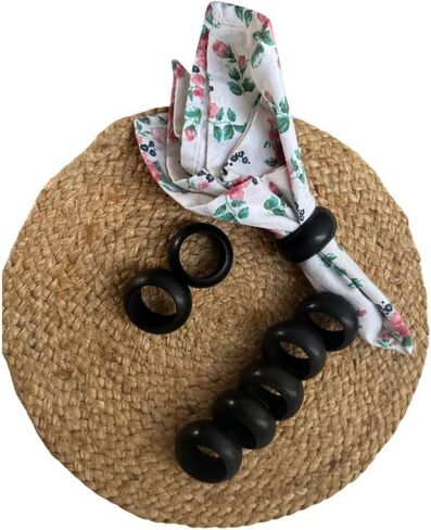 مجموعة من 12 حلقة مناديل من ARN Crafts مكونة من 12 قطعة، حلقة مناديل مزخرفة، حاملات مناديل، حلقات مناديل كبيرة لتزيين الحفلات، طاولة الطعام، كل يوم، تجمعات عائلية ديكور سطح الطاولة in Kuwait