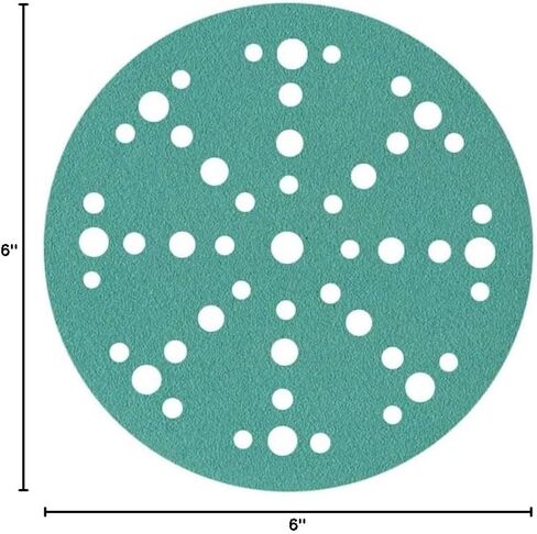 50 Pack -575174 Granat P800 Grit 6-Inch (150mm) Diameter Abrasive Sanding Discs,49 Hole Sandpaper for Random Orbital Sanders-Heavy-Duty Hook & Loop Film Discs-Compatible with Festool Sanders 575174 in Kuwait
