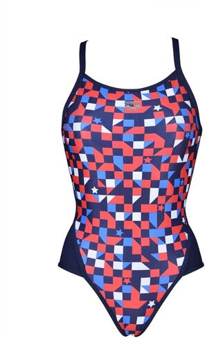 ARENA Women's Red USA Superfly Back MaxLife One Piece Swimsuit in Saudi Arabia