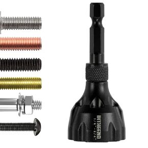 INTHEEND Deburring External Chamfer Tool, YG8 Carbide Blade Deburring Tool, Deburring Drill Bit, Remove Burr Tools with Quick Release Shank, Damaged Bolt Repair Tool Fits for 3/16"-1"(5mm-25mm)