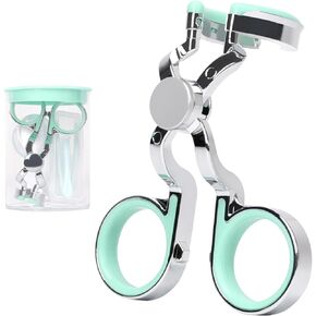 Contact Lens Wearing Aids, Contact Lens Eyelid Stretcher, Color Contact Eyeglass Clips Support The Eyelids, Portable Carrier Box with Tweezers Remover Tool for New Users Girls with Long Nails (Green)