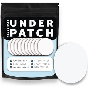Glucomart Universal Adhesive Underpatch for Dexcom G6 & Dexcom G7, Guardian, Libre CGM sensors, and Omnipod Hypoallergenic - 10 Pack Adhesive Barrier Patches for People with CGM Adhesive Allergies