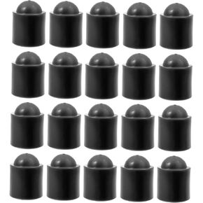 Kisangel 20pcs Billiard Cue Tail Rubber Cover Red Accessories Snooker Cue Stick Billiards Pool Cue Bottom Protectors Pool Cue Tip Hat Pool Cue Tip Guard Billiard Cues End Protector Repair