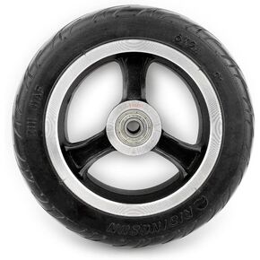 "6x2J" Solid Wheel 6 Inch Tubeless Rubber Tire With Aluminum Hub Replacement Wheel For Cart Scooter Trolley