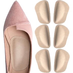 3 Pairs Pigskin Arch Support Insoles for Plantar Fasciitis Men Women, Self-Adhesive Arch Inserts for Arch Pain Relief, Arch Support Cushion Pads for Flat Feet High Arches