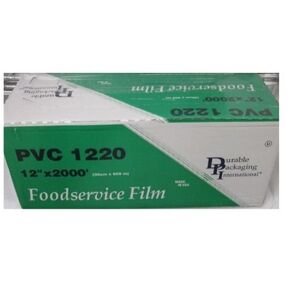 Durable Packaging - PVC1220 PVC Film Roll, 12" Width x 2000' Length