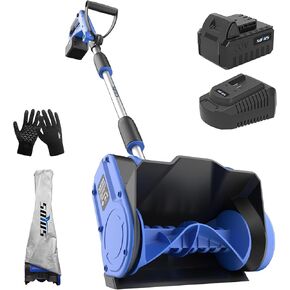 SOYUS Electric Snow Shovel Cordless - 20V 11-Inch Snow Shovel for Driveways, Lightweight Electric Snow Blower with Adjustable Handle (1x4.0Ah Battery, Charger and Cover Included)