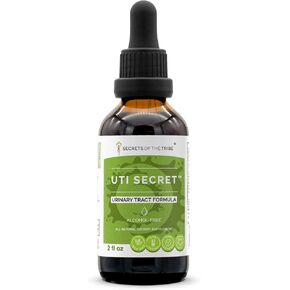 UTI Secret Alcohol-Free Extract, High-Potency Herbal Drops, Tincture Made from Cranberry, Bromelain, Pineapple, Uva Ursi, Oregon Grape, Corn Silk, Horsetail. Urinary Tract Formula 2 oz
