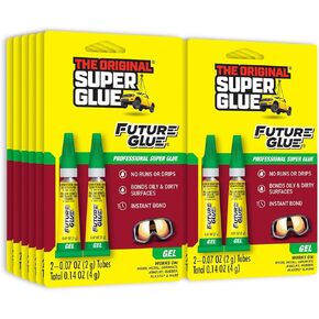 Super Glue - Future Glue Gel - Two 2 Gram Tubes - (Pack of 12)