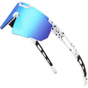 Sports Cycling Sunglasses for Men Women, Baseball Sunglasses Youth Large Frame 80s Softball Running Visor Glasses