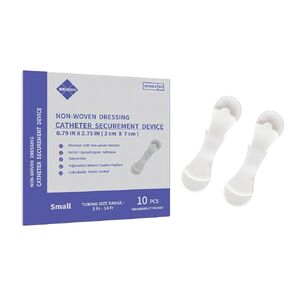 Medical Catheter Securement Device,Soft Material and Hypoallergenic Adhesive,Small Size for Catheter Securement,White, Small （Pack of 10）