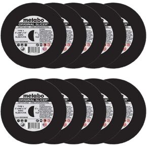 Metabo 655339000-10PK 6" x .040" x 7/8" A60TZ Slicer Cutting Wheel T1 (10pk)