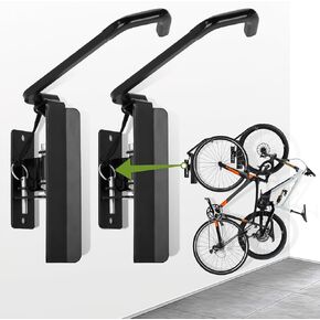 Wall Mounted Swivel Bike Rack, Garage Bike Hanger, Bike Racks For Garages, Bike Mount Wall, Bike Storage Rrack，Bicycle Garage Storage, Space Saving Free Swivel, 2 Pack