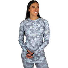 BLACKSTRAP Women's Cloudchaser Crew Baselayer TOP (Black, Small)