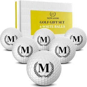 Golf Gifts for Men, Unique Initial on Golf Balls,Personalized Golf Balls Gifts for Dad, Mom, and Golfers(6 Balls)