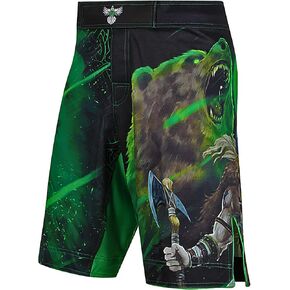 Raven Fightwear Men's Berserker 2.0 Viking Bear MMA Shorts BJJ Black