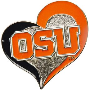 aminco NCAA unisex-adult Swirl Heart Pin